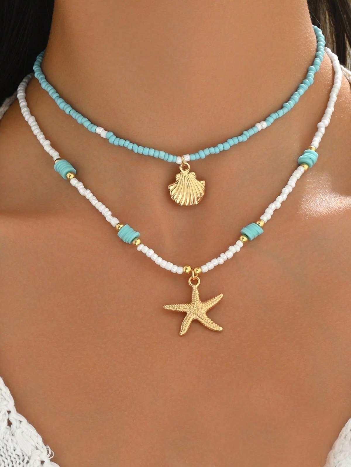 The Perfect Beach Jewelry: Layered Seashell & Starfish Necklaces