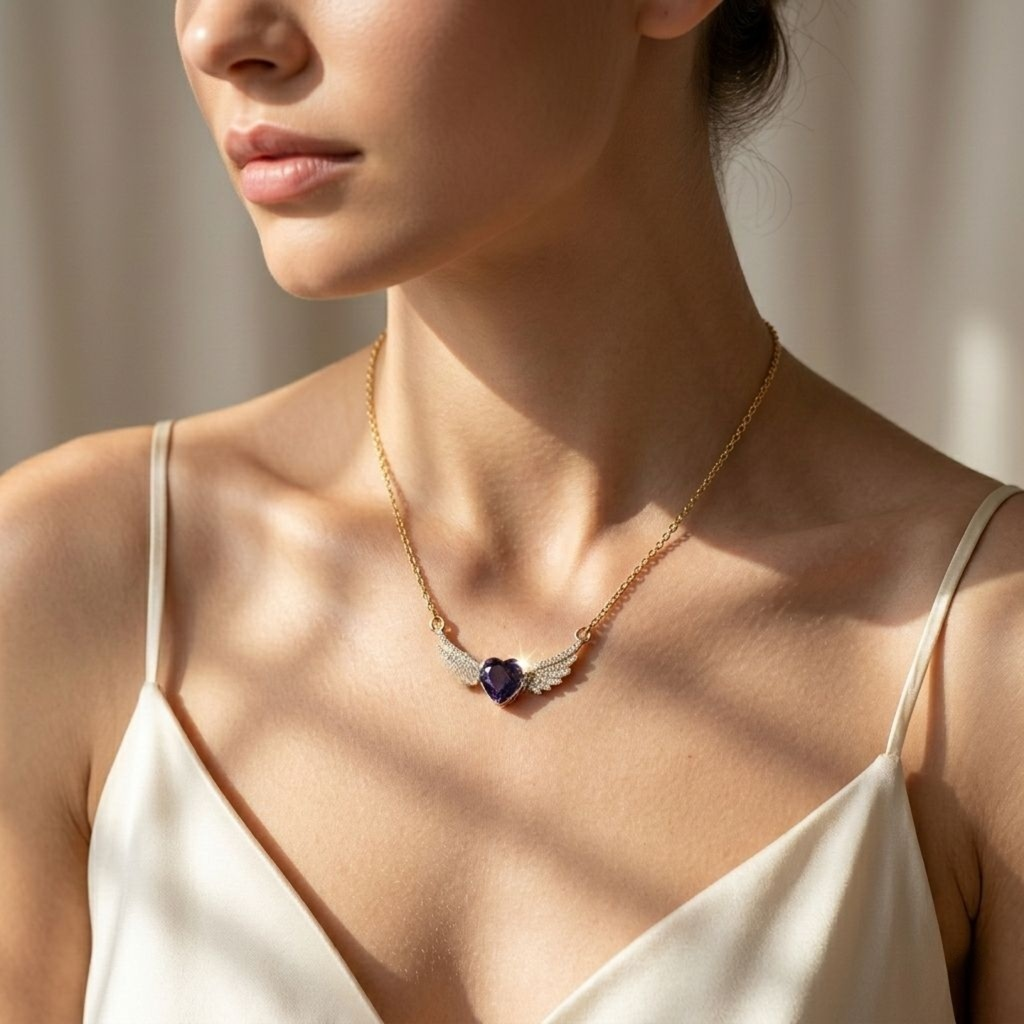 Amethyst Angel Heart