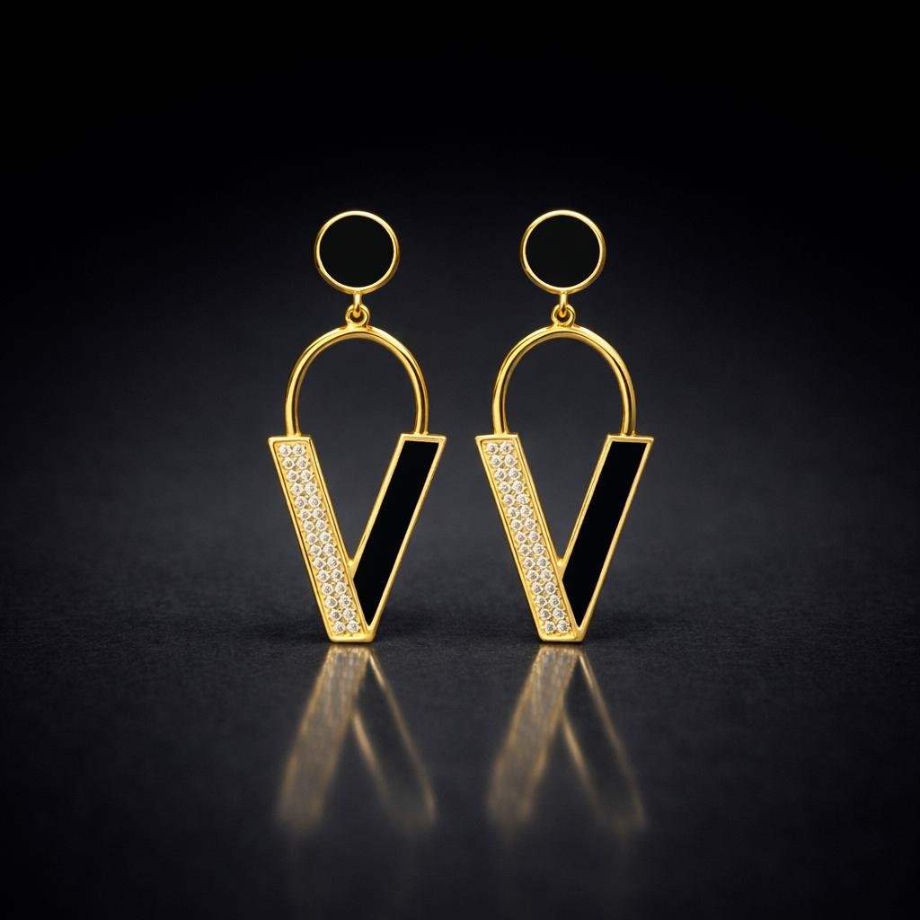 The Vanguard Chevron Drop Earrings