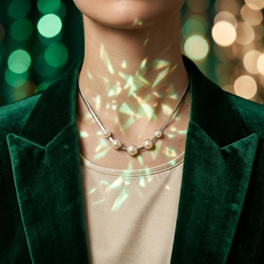 Lumiere Five-Pearl Necklace