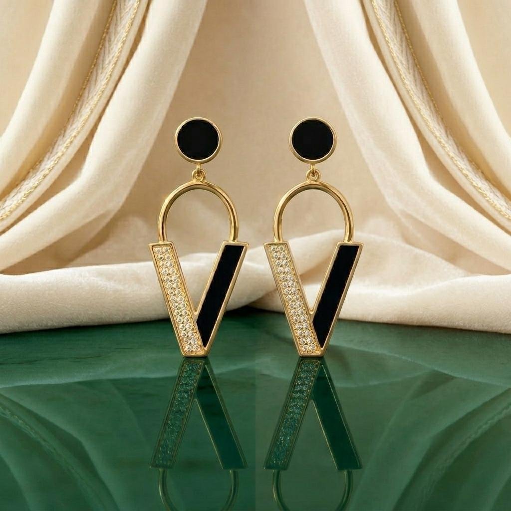The Vanguard Chevron Drop Earrings
