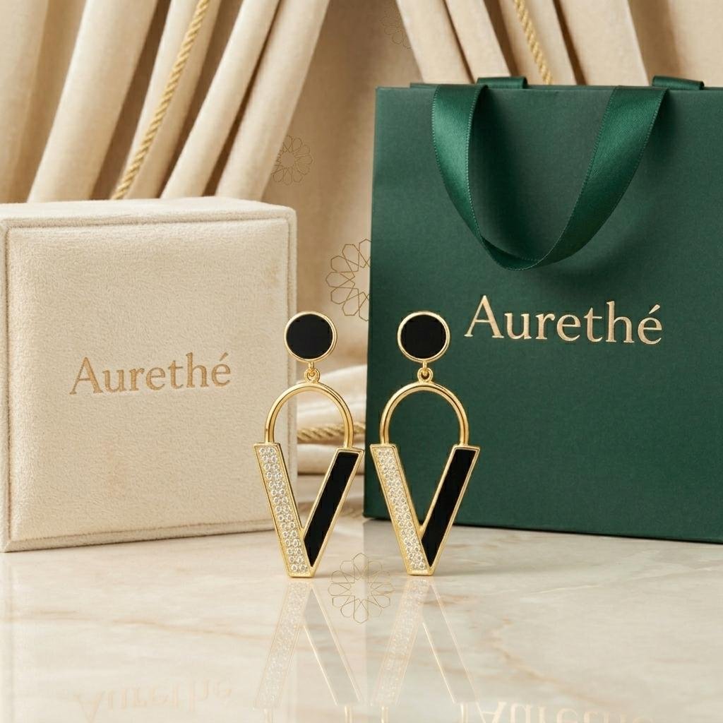 The Vanguard Chevron Drop Earrings
