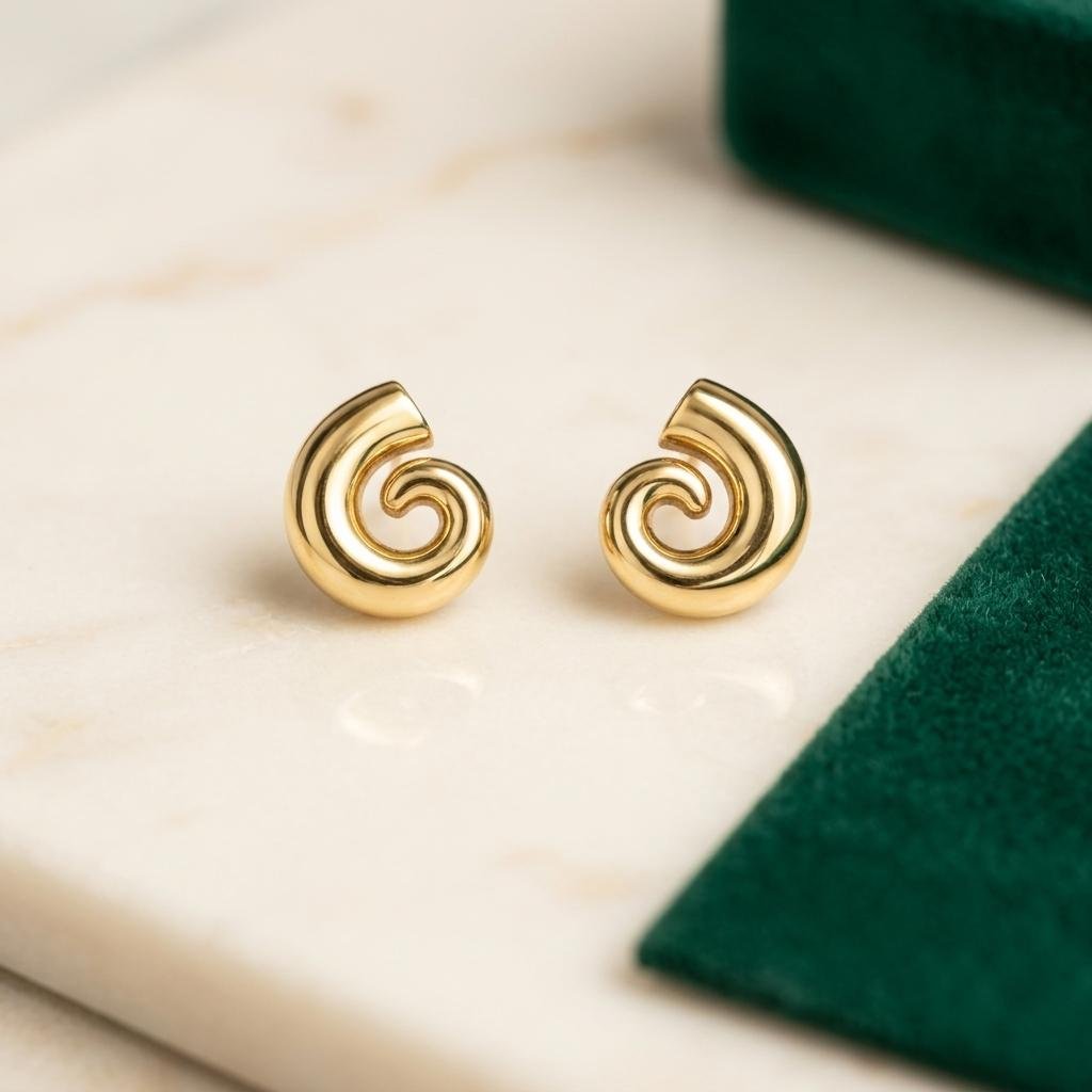 Sculpted Swirl Studs